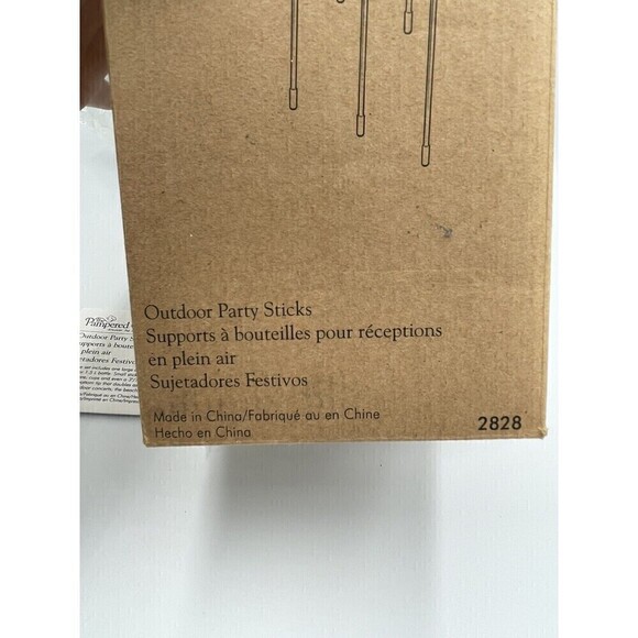 Pampered Chef Outdoor Party Sticks Can Glass Wine Bottle Drink Holder Stakes New - Picture 4 of 5